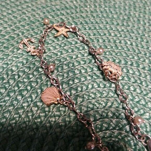 Rare Brighton Shell Starfish Fish Crab Charm Bracelet Adjustable Silver Gold - Picture 8 of 9